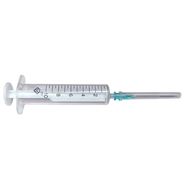 Шприц ін’єкційний, 10 ml, двокомпонентний, стерильний, з голкою